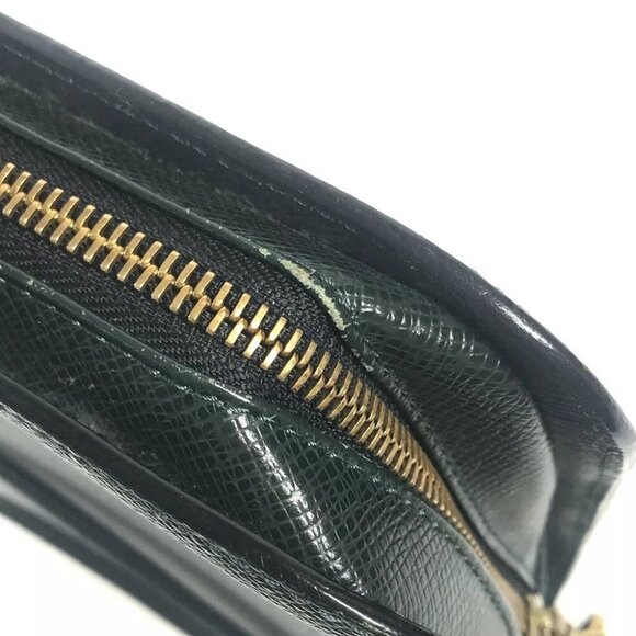 LOUIS VUITTON M30184 Taiga Baikal Bag Clutch Bag Pouch Green/GoldHardware - Picture 9 of 16